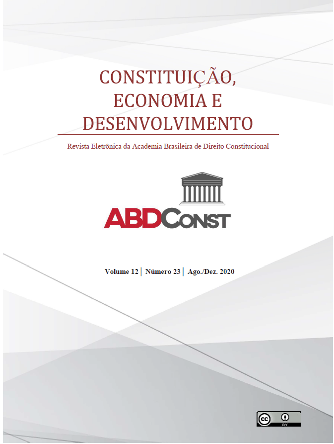 					View Vol. 12 No. 23 (2020): Constitution, Economy and Development: Electronic Journal of the Brazilian Academy of Constitutional Law
				